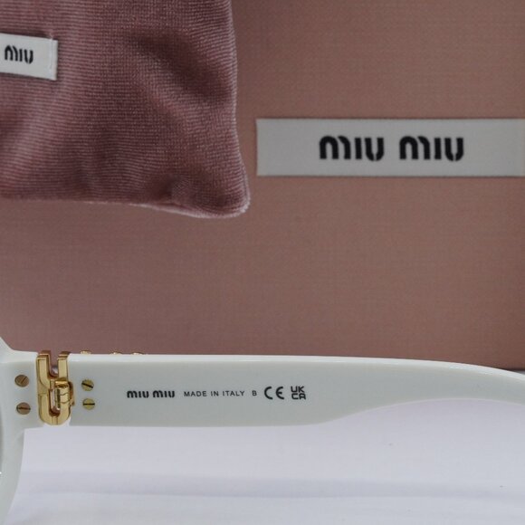 Final Price! Miu Miu MU06ZS 1425S0 White Grey Sunglasses main image 9